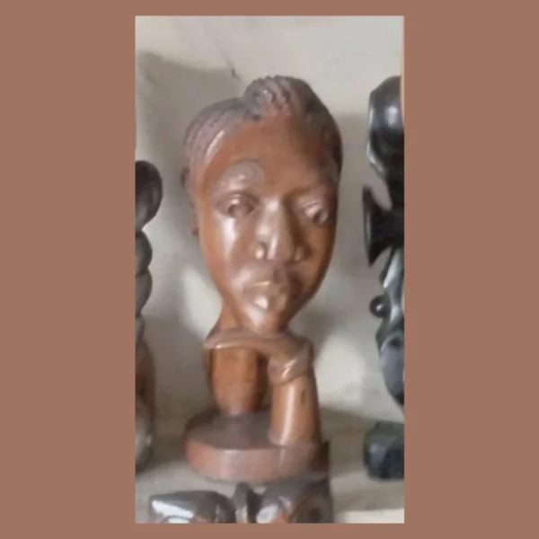 Uche-Nma Wooden Sculpture – African Beauty Queen